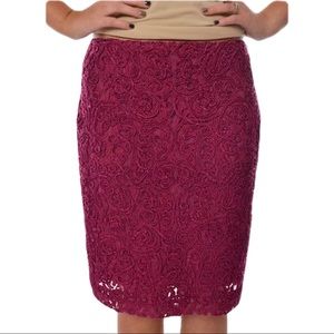 Missy Robertson Raspberry Lace Skirt XL